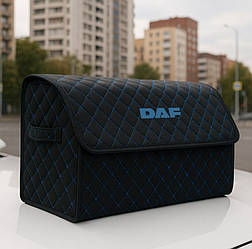 Органайзер у багажник автомобіля, чорний з синьою ниткою та лого ДАФ