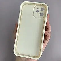 Чохол для iPhone 12 молочний чохол із зимовим з новорічним принтом із ялинкою із серцями на телефон айфон 12 w02l, фото 2