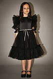 Сукня для дівчинки Wednesday Addams Чорна 122-146 р. Ошатна сукня для дівчинки Сукня в стилі Венсдей, фото 5