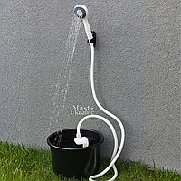 Портативний душ на акумуляторі, переносний туристичний душовий комлект з вбудованою помпою, лійкою та шлангом, TR-288