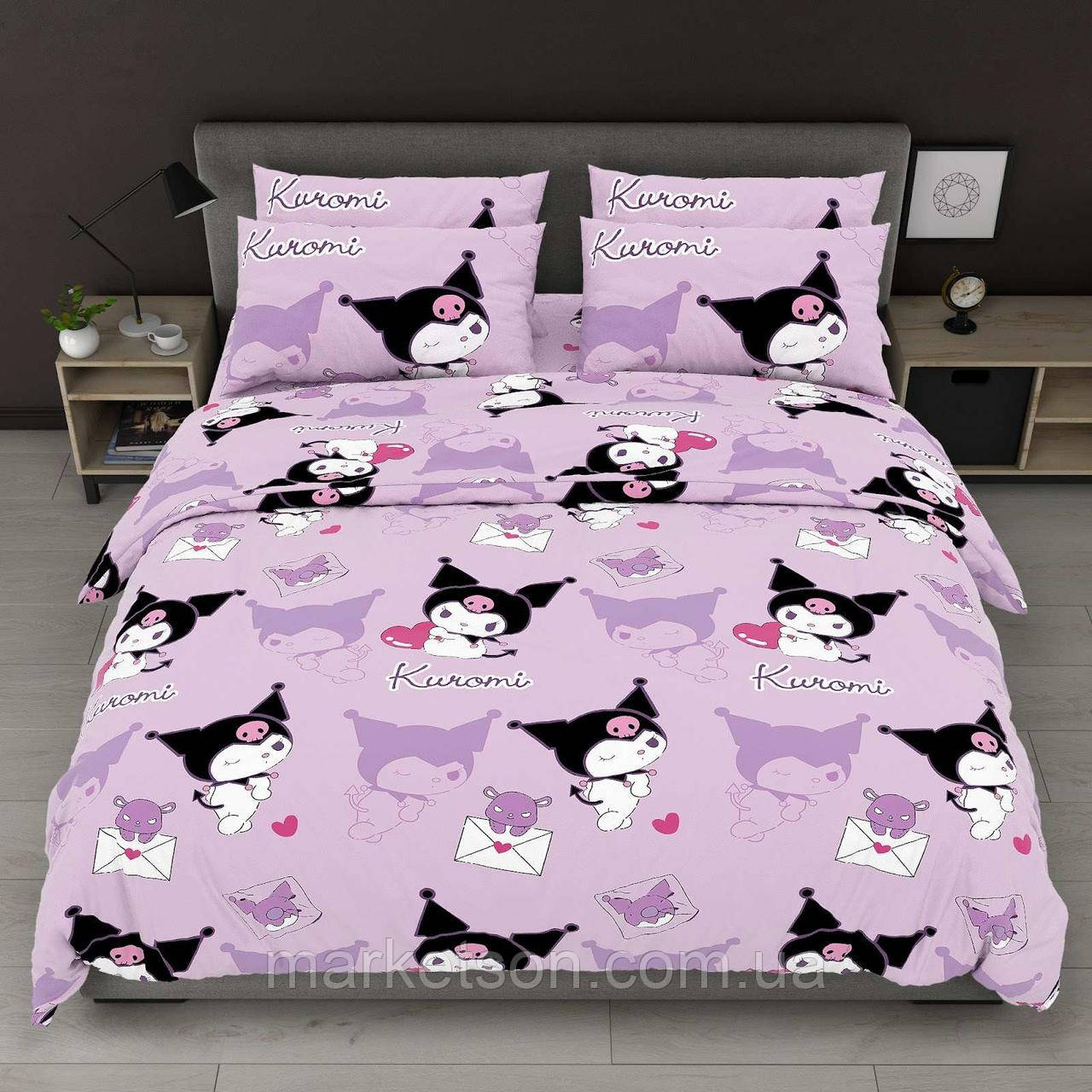 Дитяча полуторна постільна білизна бавовна Куроми