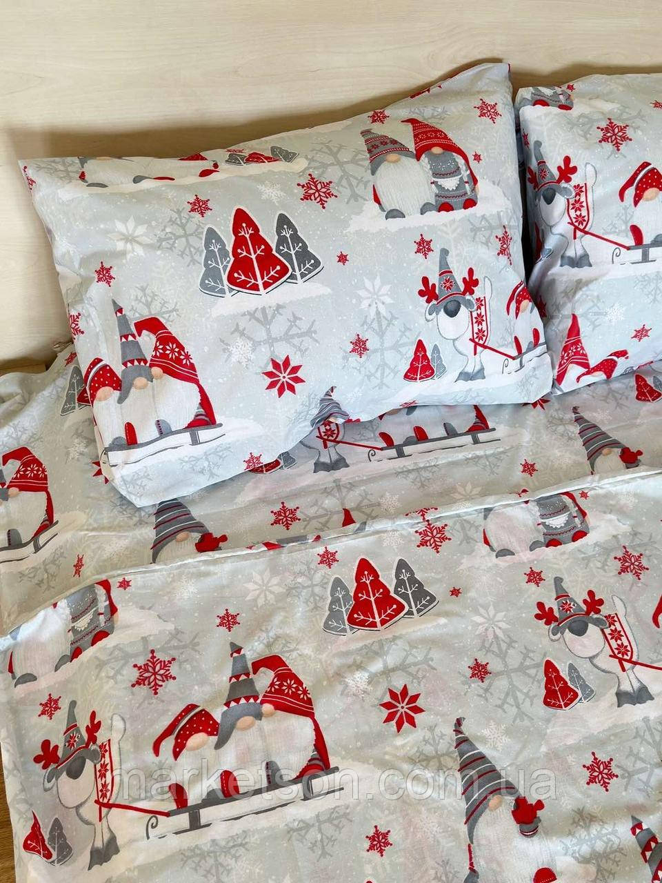 Дитяча полуторна постільна білизна бавовна Новогоднее