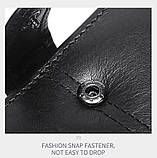 Гаманець шкіряний чоловічий з натуральної шкіри. Портмоне  зі шкіри Чорний, фото 10