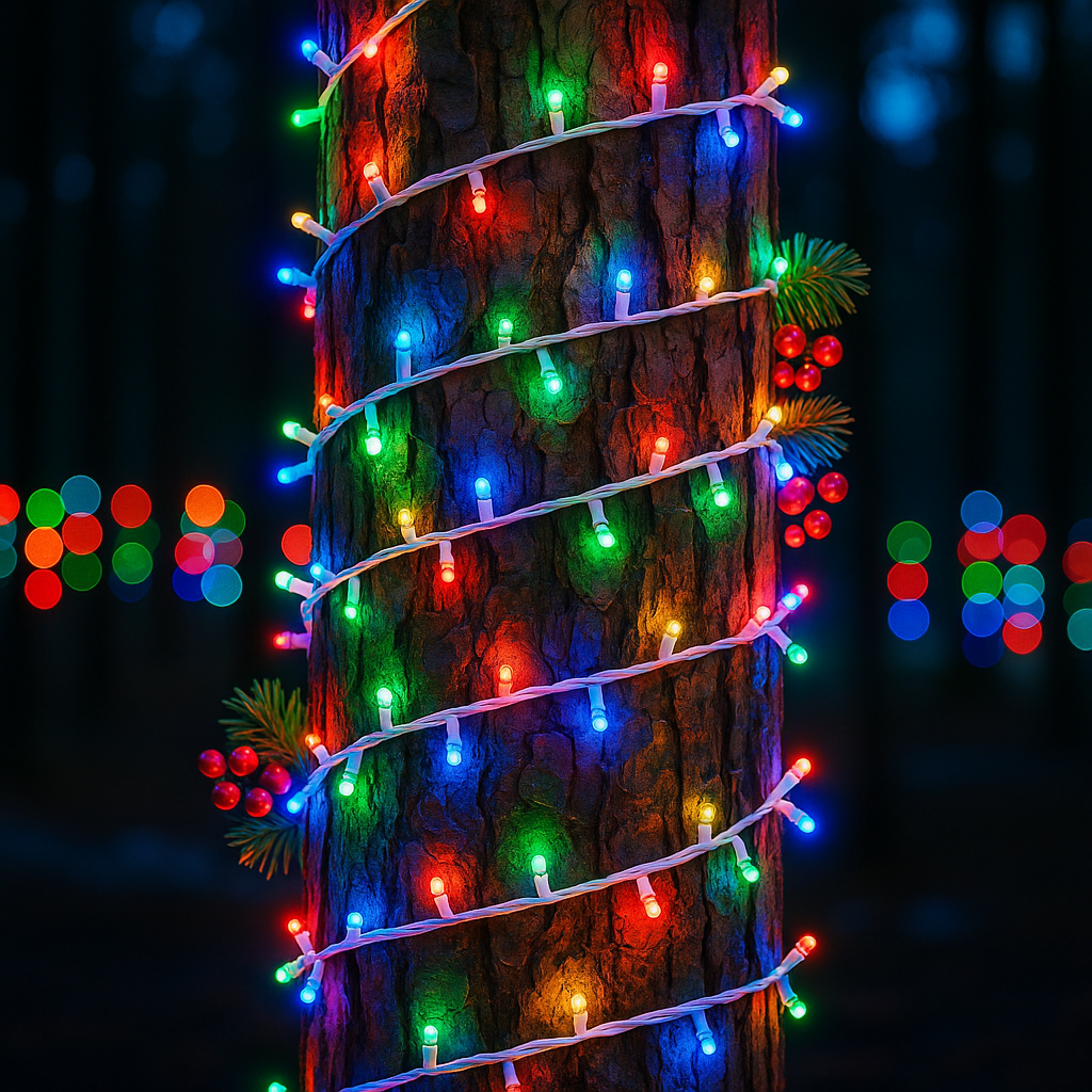 Гірлянда-нитка на білому кабелі мультикольорова, 200 світлодіодів, 20 м, фото 1