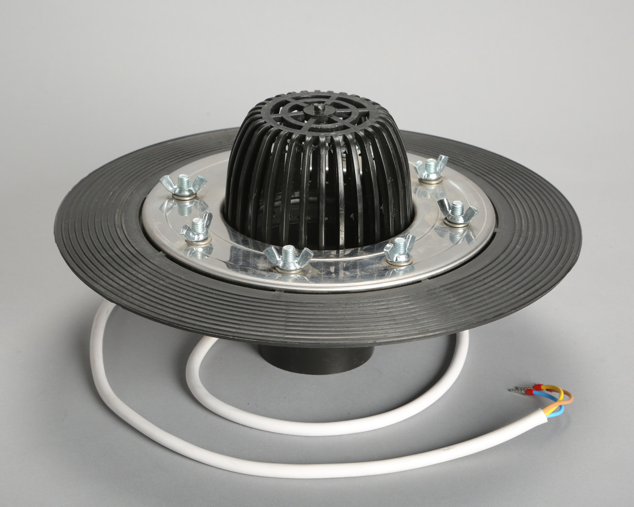 Покрівельна воронка DN110, Н100мм з листоуловлювачем, з притискним фланцем з нерж.стали, і системою обігріву, фото 1