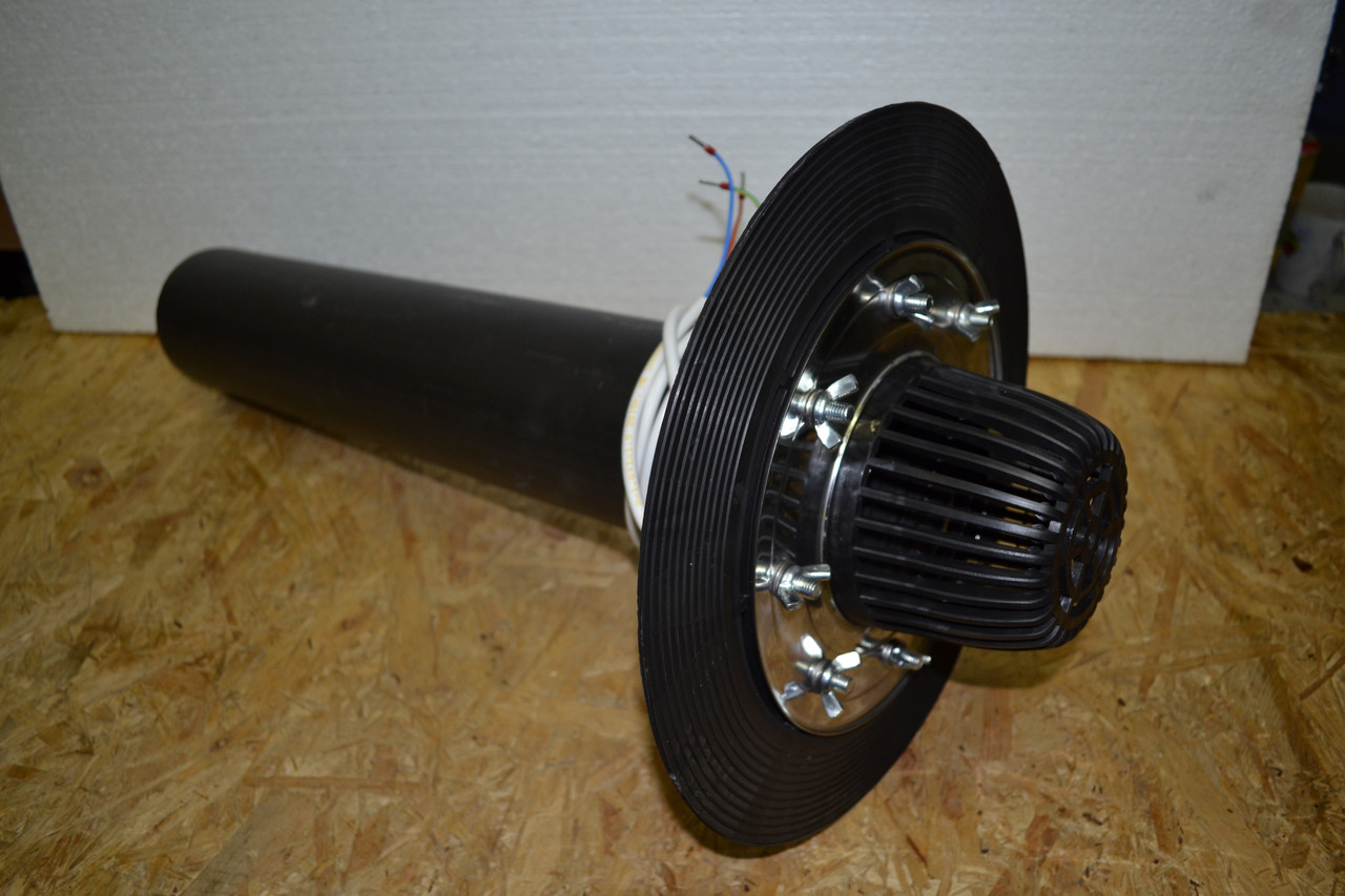 Воронка для плоскої покрівлі з термокабелем DN110,600мм з листоуловлювачем, з притискним фланцем з нерж.стали, фото 1