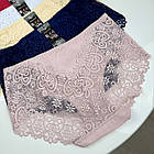 Жіночі бавовняні трусики #3034 Biweier Мікс, фото 4