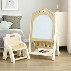Дитячий магнітний мольберт складаний зі стільцем