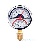 Термоманометр d80мм, 6 bar, різьба 1/2, 0-120°C, нижнє підключення