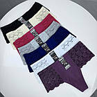 Жіночі бавовняні стрінги #3028 Biweier Мікс, фото 5