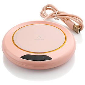 Рожева нагрівальна підставка для гелю