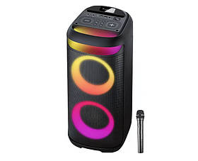 Портативна акустична система Su-Kam BT 622D Bluetooth колонка зі світломузкою 1 мікрофон