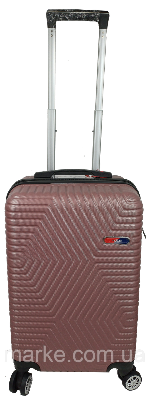 Мала пластикова валіза на колесах 45L GD Polo пудрова, фото 1