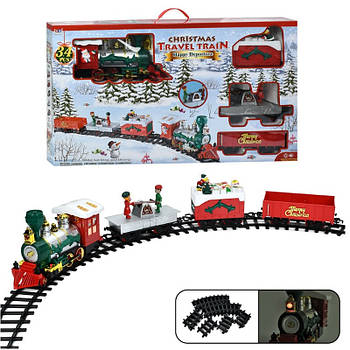 Залізниця "CHRISTMAS TRAVEL TRAIN" (локомотив, 3 вагони, звук, світло, різдвяний декор, 34 деталі) 265