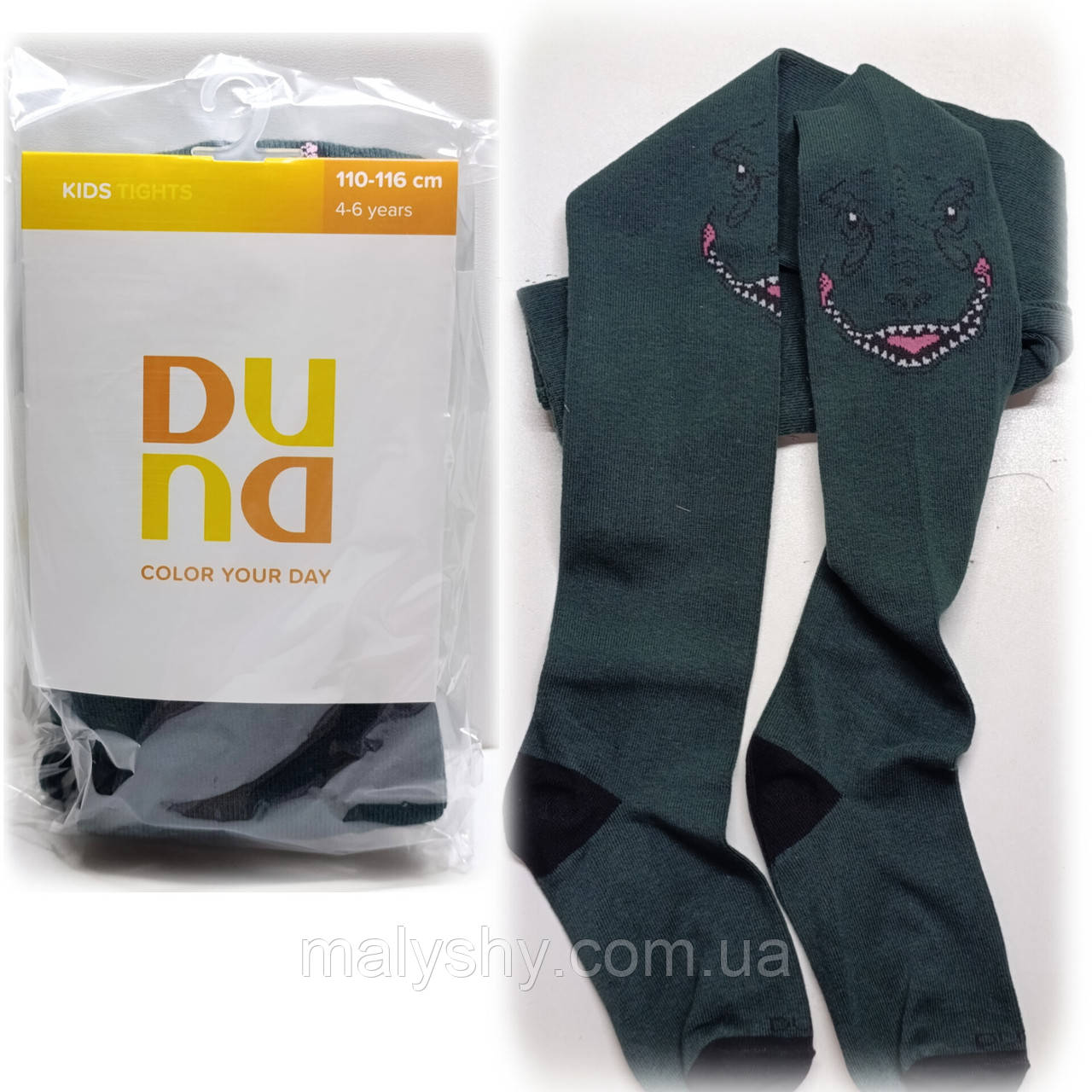 Колготки дитячі демісезонні ТМ Дюна 110-116, 56-60, 18-20, 4-6 років / 4423-1983-зелений / колготи Duna весна-осінь, фото 1