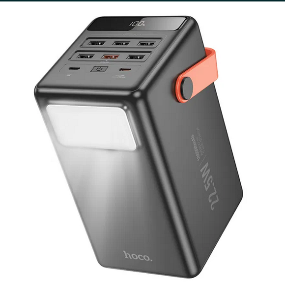 Power Bank HOCO J142 100000mAh з функцією швидкого заряджання 6USB/2Type-C, 22.5W/3A, фото 1