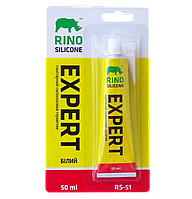 Силікон санітарний білий, 50 мл, "Rino"