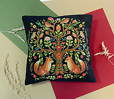 Набір-подушка для вишивання хрестиком "Дерево лісових історій" Абрис Арт AHP-021