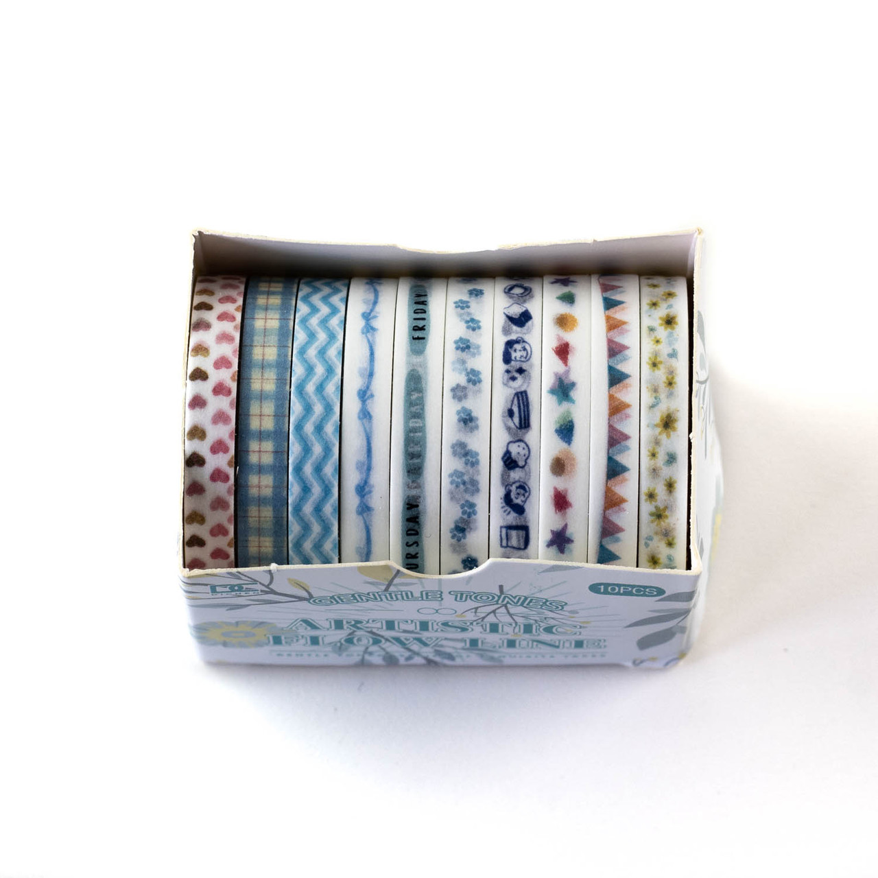 Набір з 10 різнокольорових скотчів 5 мм по 2м DSK023, фото 1