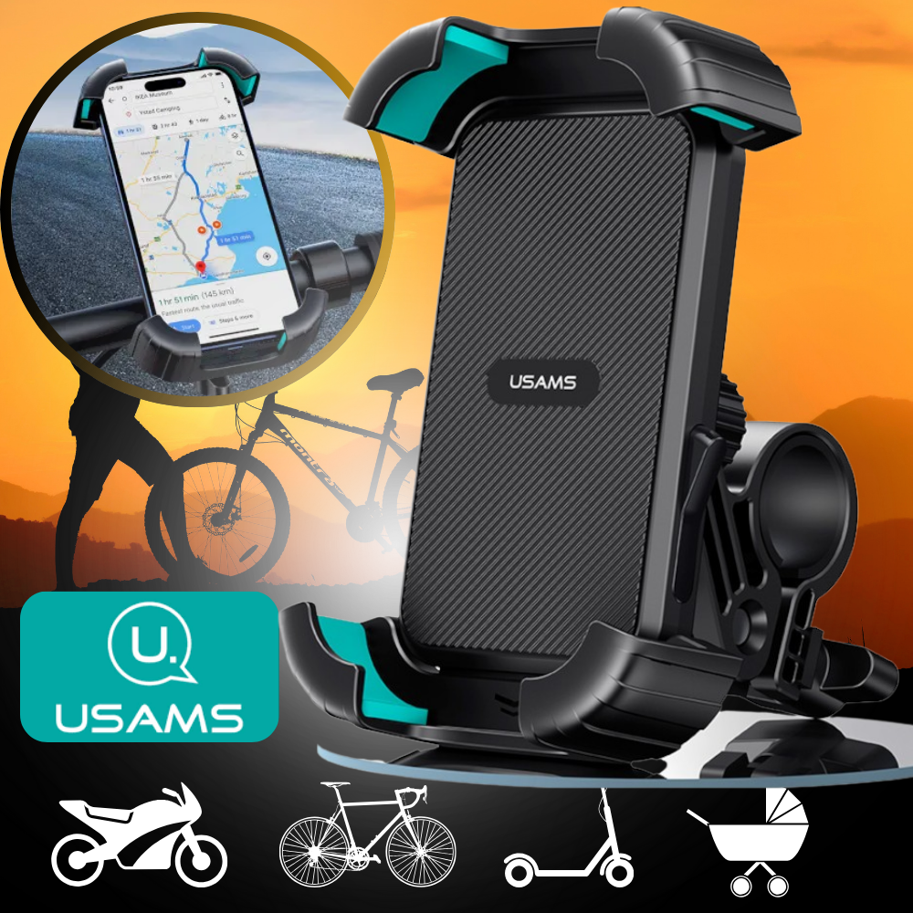 Тримач для телефону велосипедний кріплення на кермо для велосипеда самоката мотоцикла Usams 4.7-6,9 дюймів, фото 1