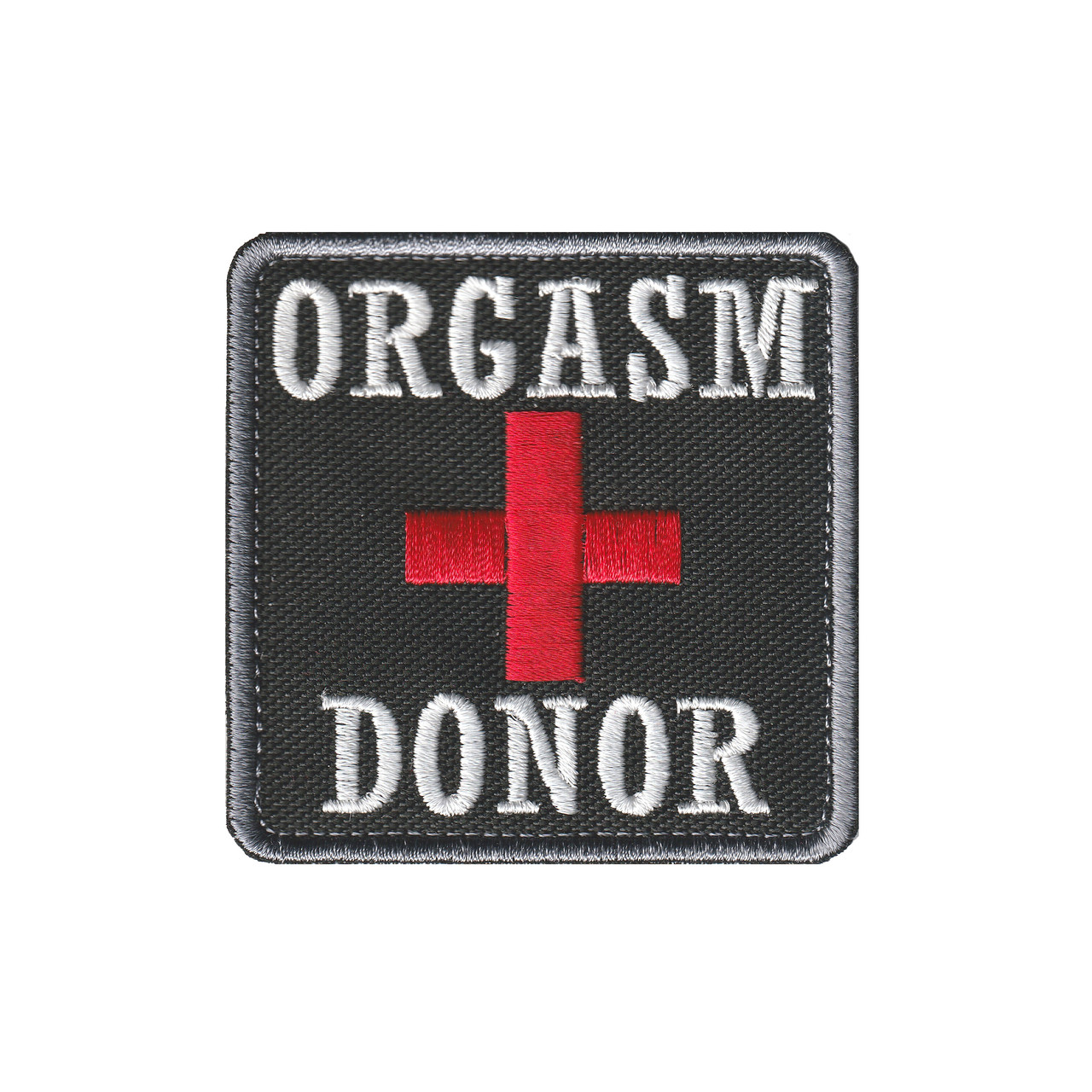 Вишитий шеврон Orgasm Donor/Оргазм Донор нашивка патч на липучці