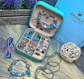 Набір для створення шарм браслетів Дитячий набір для створення прикрас скриньки для прикрас Бірюзова