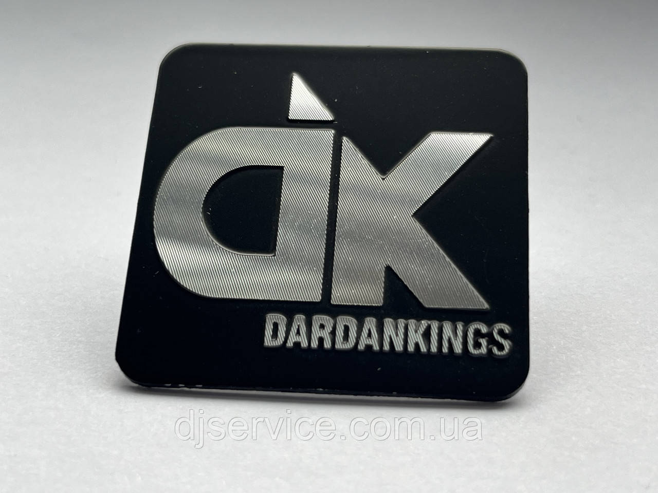 Шильдик, наклейка, логотип 40×40mm (metall) на сітку колонки DARDAKINGS, фото 1
