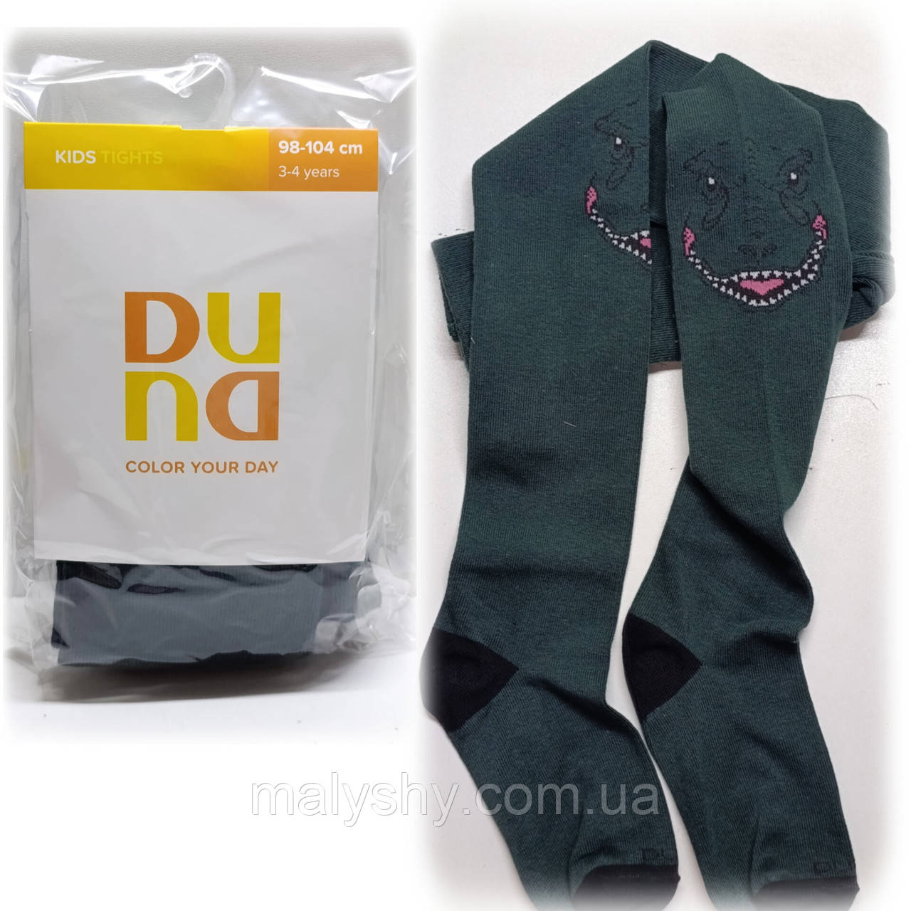 Колготки дитячі демісезонні ТМ Дюна 98-104, 56, 16-18, 3-4 роки / 4423-1983-зелений / колготи Duna весна-осінь, фото 1