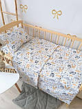 Змінна дитяча постільна білизна в ліжечко, комплект постільного в ліжечко Angelok-child, фото 10