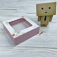 *50 шт* / Коробка / 90х90х30 мм / друк-Космея / вікно-звичайн