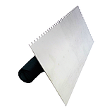 Зубчастий шпатель BIHUI STAINLESS зуб 4 мм з нержавіючої сталі 280х120 мм (PTSB04), фото 4