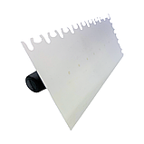 Зубчаcтий шпатель BIHUI STAINLESS Тигровий зуб з нержавіючої сталі 280х120 мм (PTSBTG), фото 2