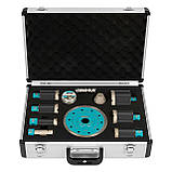 Набір алмазних коронок M14 BIHUI TURBO-10 діаметром 25/35/40/45/50/68 мм/фрези/диск/віск (DBDMS10), фото 2