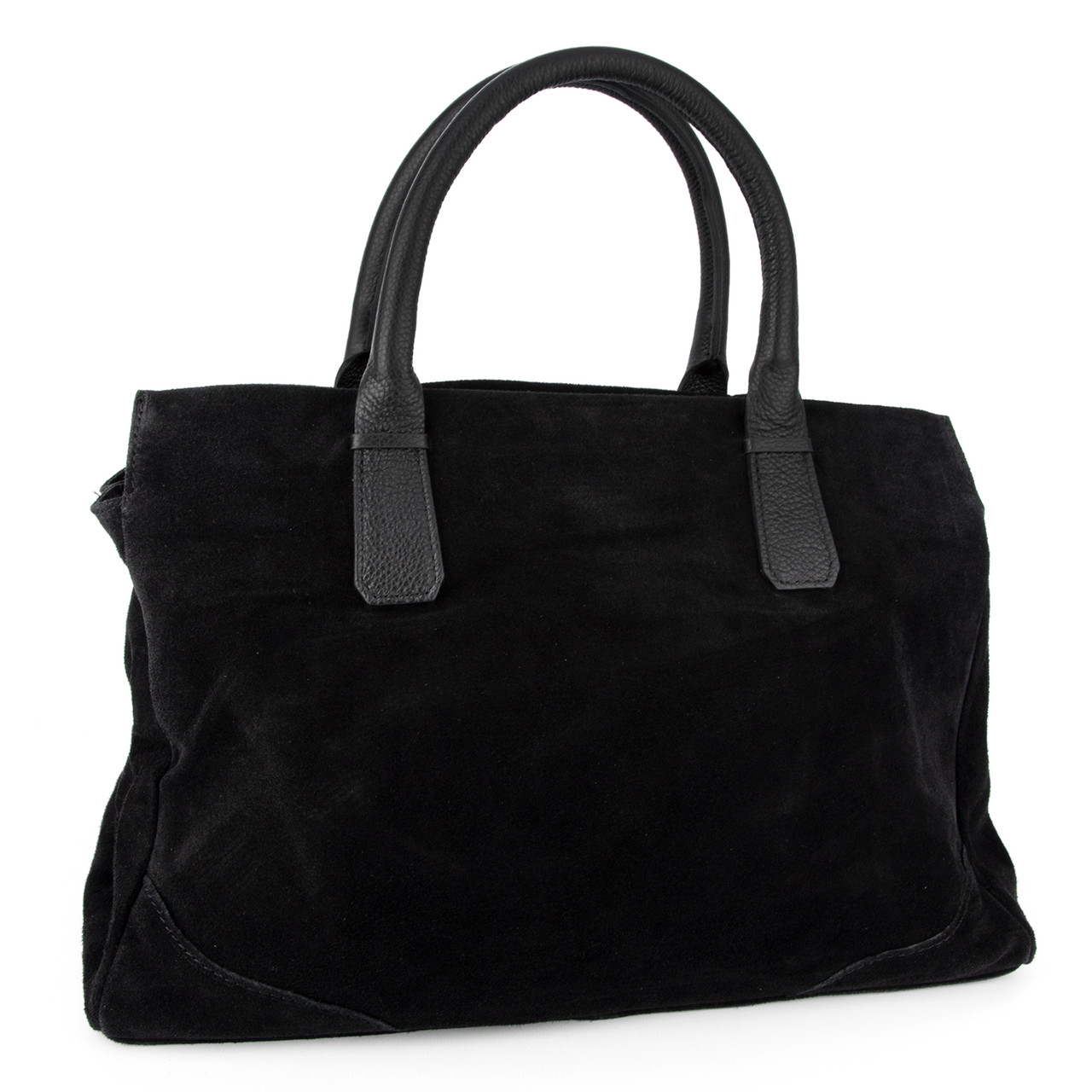 Сумка шопер жіноча замшева Virginia Conti 04108 чорна