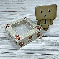 *50 шт* / Коробка / 90х90х30 мм / друк-Пряня / вікно-звичайн