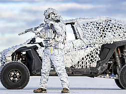 Шарф сітка білий маскувальний камуфляж Multicam Alpine для снайперів і стрільців, фото 2