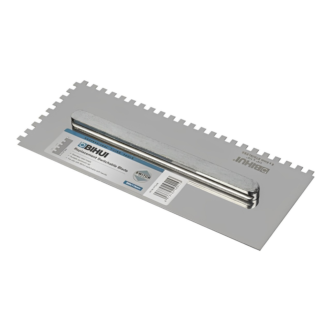 Змінне лезо BIHUI зуб 6 мм для зубчастого шпателя 280х115 мм (PTSJ06), фото 1