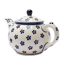 Чайник керамічний із ситечком 0,9 л Квітневі Переліски, фото 3
