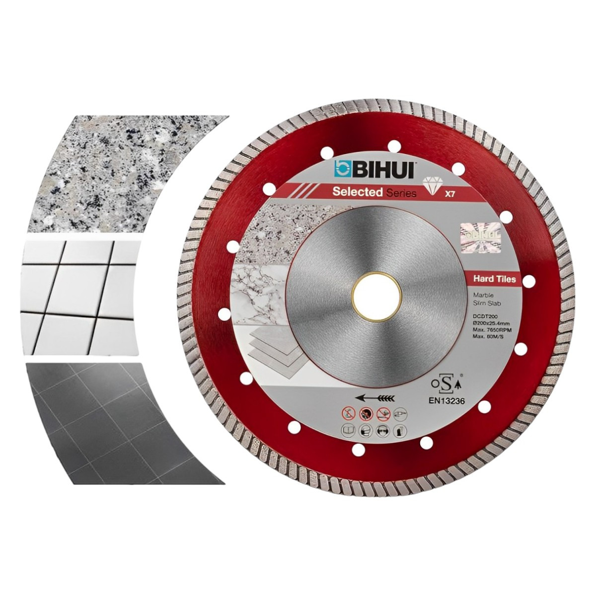 Диск алмазний BIHUI B-TURBO 200x1,6x25,4(22,23) мм (DCDT200), фото 1