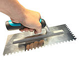 Зубчаcтий шпатель BIHUI STAINLESS зуб 6 мм з нержавіючої сталі 280х120 мм (PTSB06), фото 3