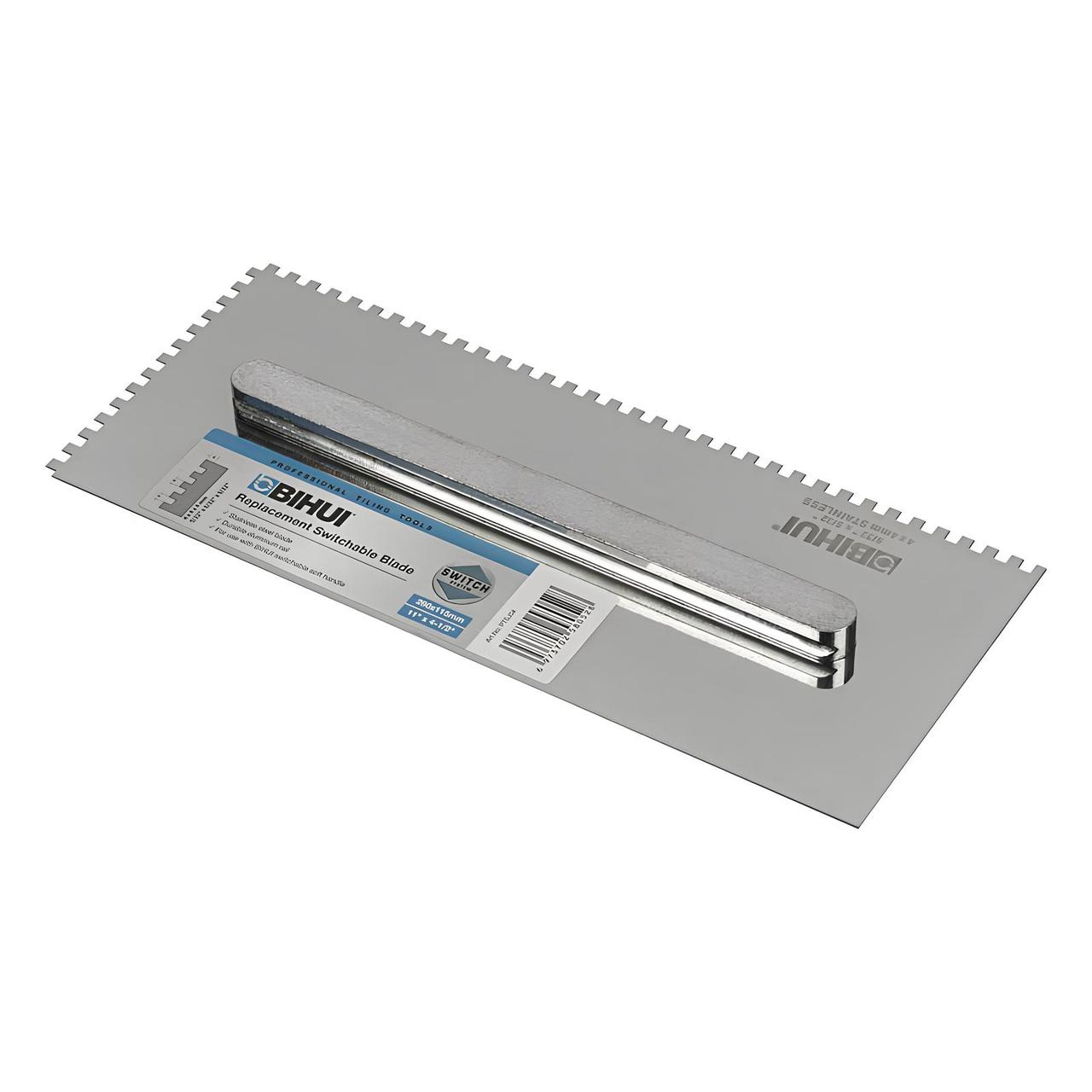 Змінне лезо BIHUI зуб 4 мм для зубчастого шпателя 280х115 мм (PTSJ04), фото 1