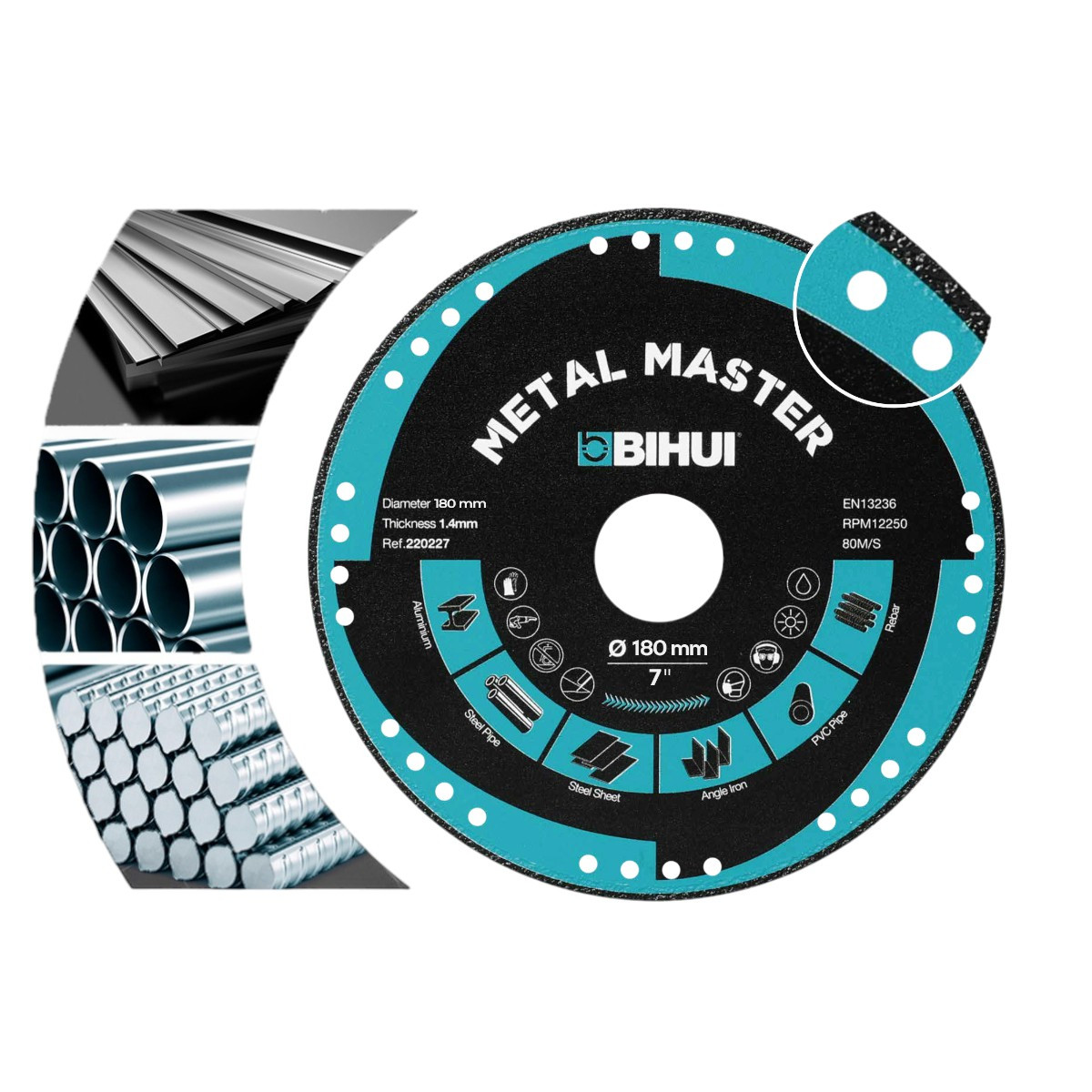 Диск алмазний BIHUI METAL MASTER 180x2,0x22,23 мм (DSBC180), фото 1