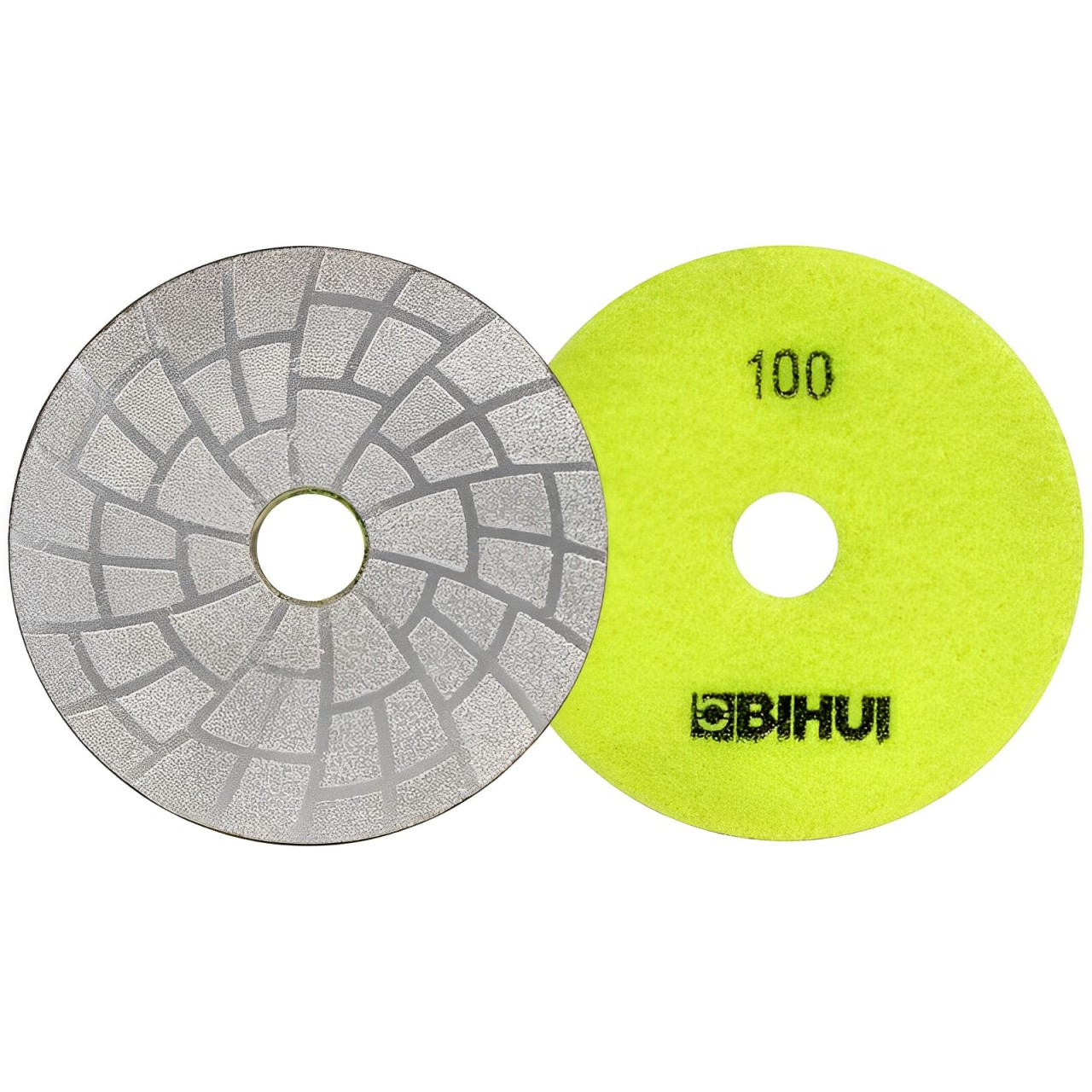 Алмазний гнучкий шліфувальний круг BIHUI VACUUM на липучці №100 (DPV410), фото 1