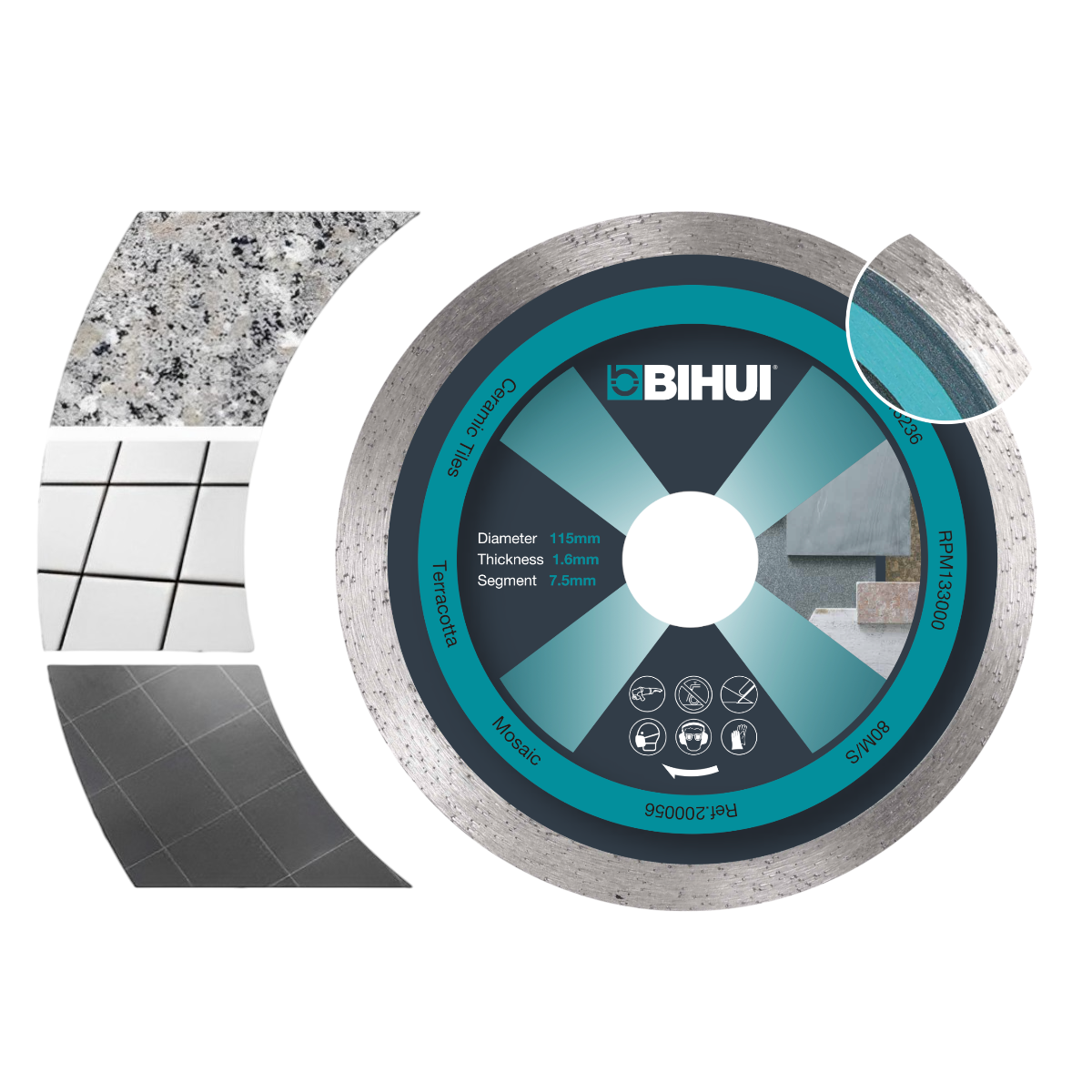 Диск алмазний BIHUI TIFFANY 115x1,6x22,23 мм (DCBG115), фото 1