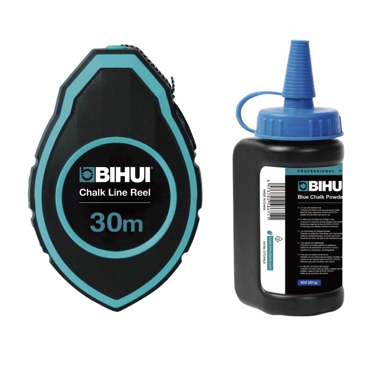 Шнур розмічальний BIHUI 30 м з порошковими чорнилами (CTCAKK2), фото 1