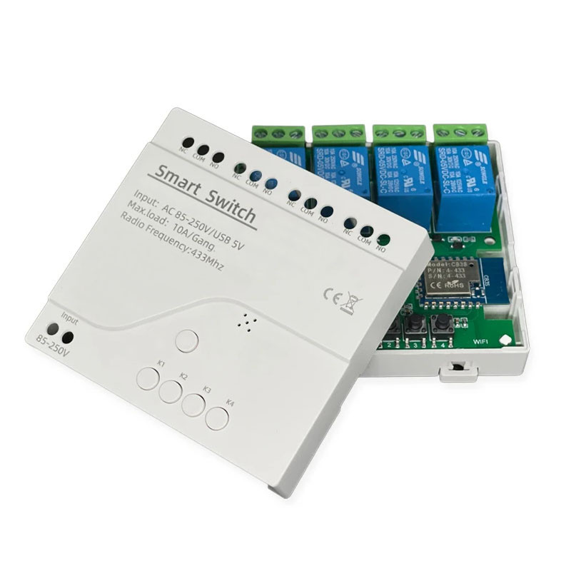 4G + 433МГц GSM реле 85-250 V 4 канали з дистанційним керуванням обладнанням APP TUYA, Mumubiz TY4G4CH-AC