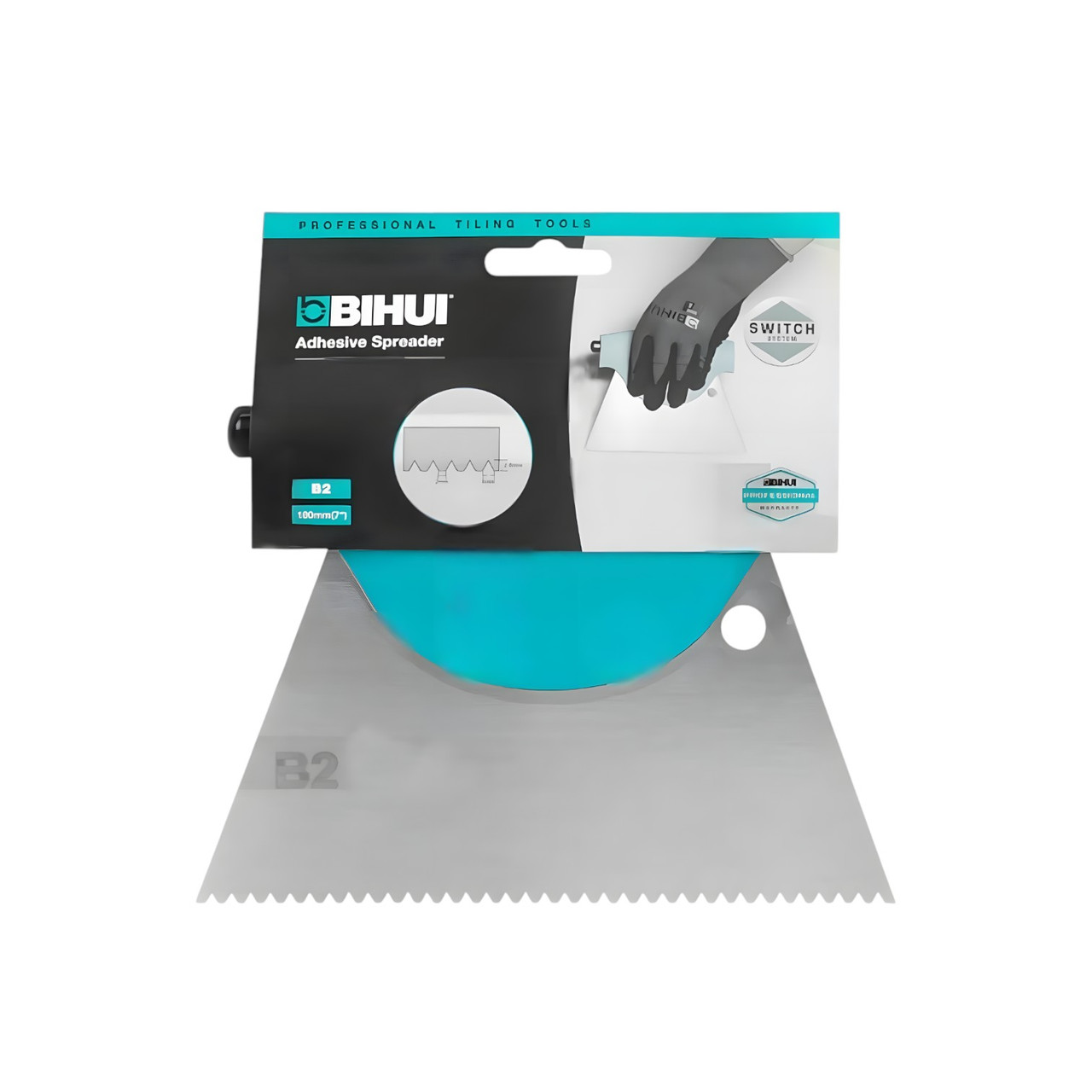 Шпатель зубчастий BIHUI зі змінним лезом B2 (FTSCB2), фото 1