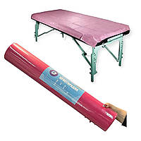 Простирадло для кушетки одноразове рожеве 100×60 см, нетканий матеріал