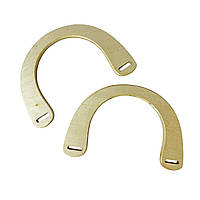 Комплект ручок для сумки дерев'яних напівкруглих бежевий