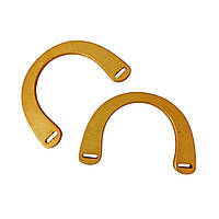 Комплект ручок для сумки дерев'яних напівкруглих темний бежевий